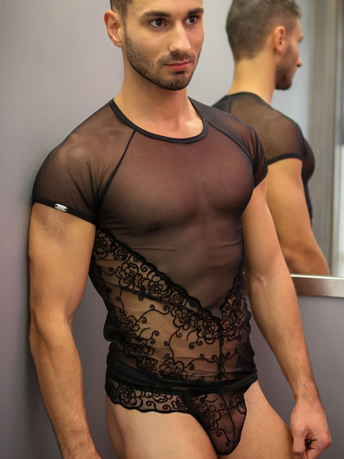 EROS VENEZIANI 7470 - Transparentes T-Shirt Spitze - noodosz