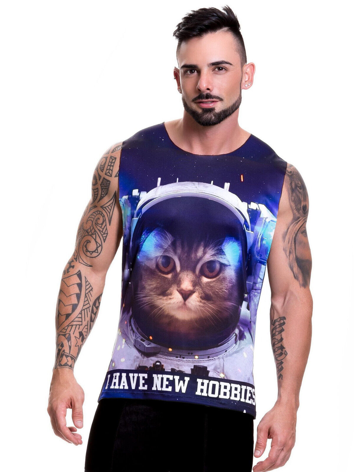 JOR 0470 GALACTIC TANK TOP, Clubshirt mit Motiv Jor Kleidung & Accessoires:Herren:Herrenmode:Shirts & Hemden:T-Shirts nudosz.myshopify.com