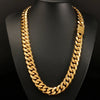 16mm Goldene Miami Curb Cuban Link Kette aus 316L-Edelstahl - Hip Hop Halskette