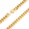 16mm Goldene Miami Curb Cuban Link Kette aus 316L-Edelstahl - Hip Hop Halskette