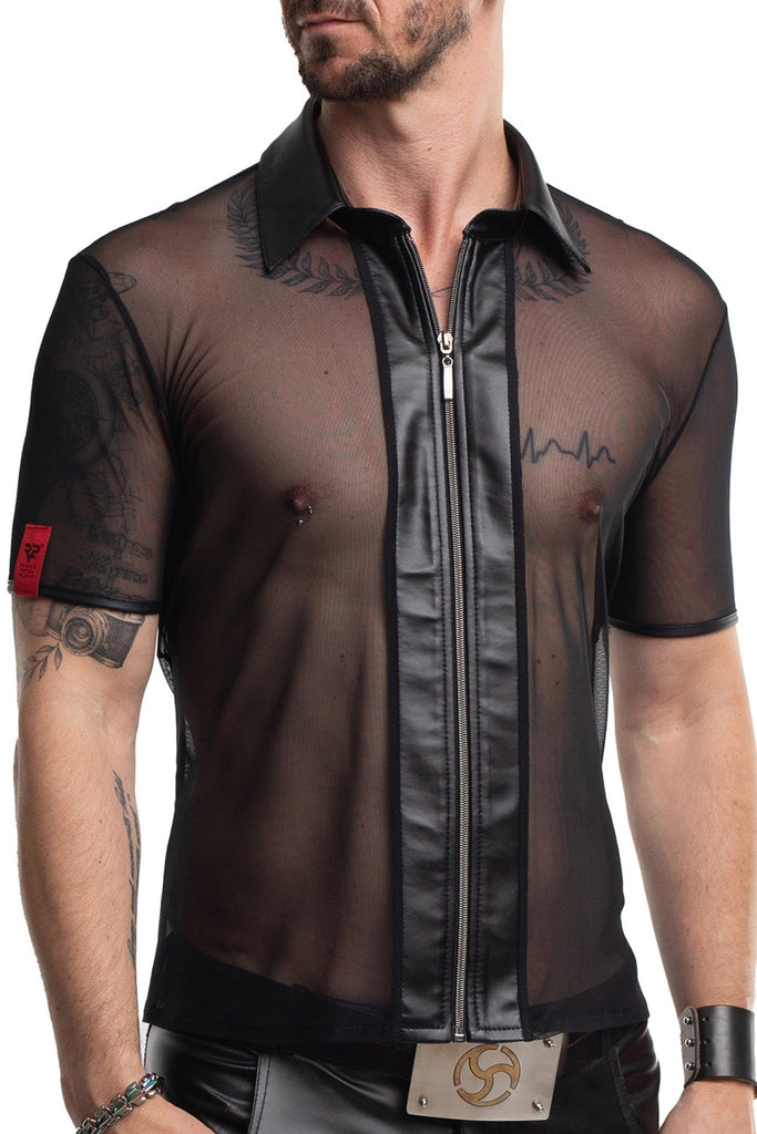 Mesh Zipper Polo