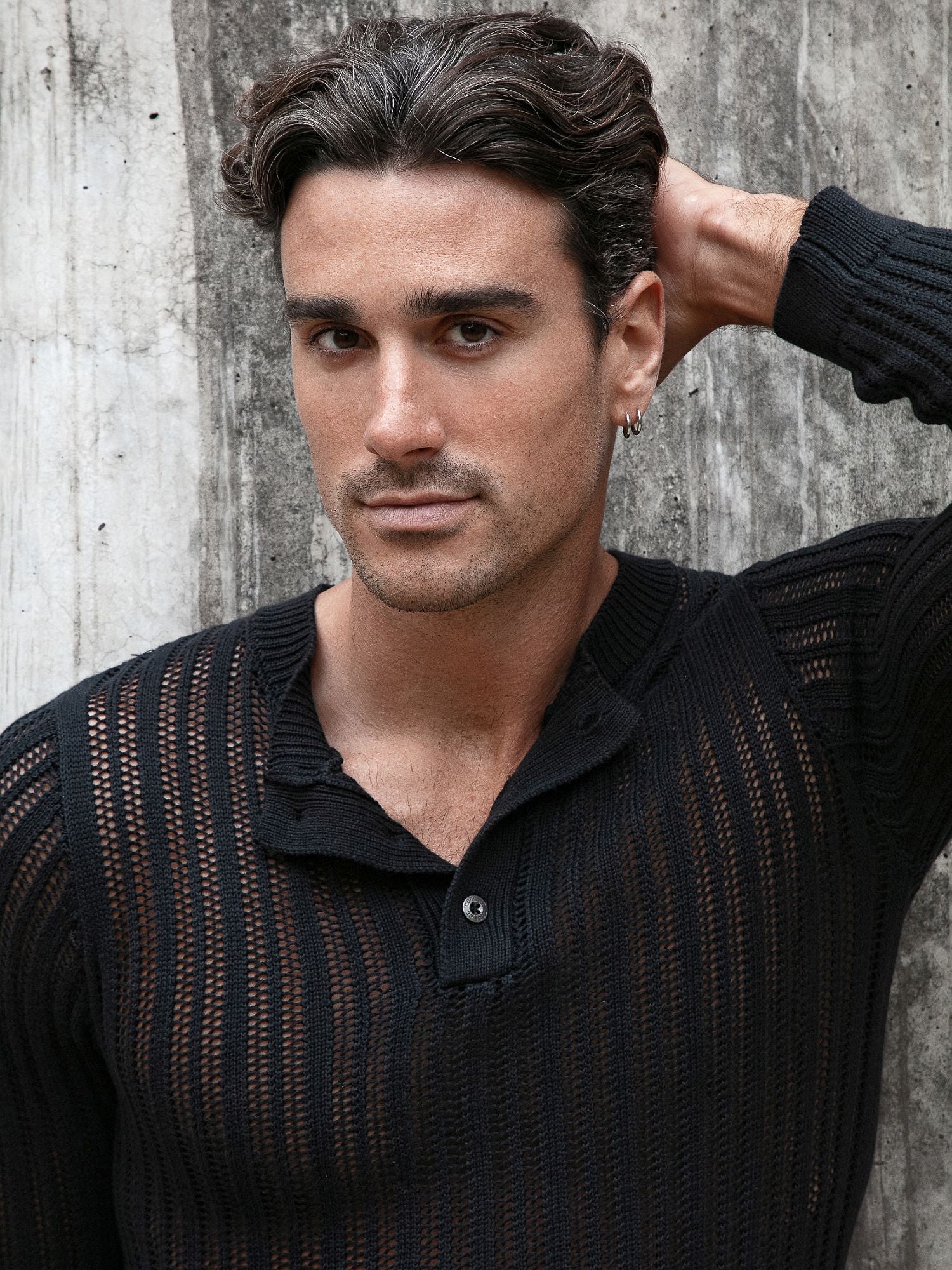 CODE 22 KNITTED HENLEY - 7005 Strick Langarm T-Shirt Black Code 22 Kleidung & Accessoires:Herren:Herrenmode:Shirts & Hemden:Freizeithemden & Shirts nudosz.myshopify.com