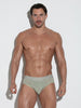 CODE 22 CORE Microfibre Brief2151 in light green on a model, showcasing a comfortable fit and stylish design. CODE 22 CORE Microfibre BRIEF 2151 -  Slip Code 22 Kleidung & Accessoires:Herren:Herrenmode:Unterwäsche nudosz.myshopify.com