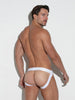 Model showcasing the CODE 22 CORE Microfiber Jockstrap - 2153 with white elastic waistband and smooth fit. CODE 22 CORE Microfiber JOCKSTRAP - 2153 Jock Code 22 Kleidung & Accessoires:Herren:Herrenmode:Unterwäsche nudosz.myshopify.com