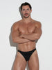 Model showcasing Code 22 CORE Microfiber Thong 2155 in black, highlighting slim fit and soft stretch material. Code 22 CORE Microfiber Thong 2155, G-String Code 22 Kleidung & Accessoires:Herren:Herrenmode:Unterwäsche nudosz.myshopify.com
