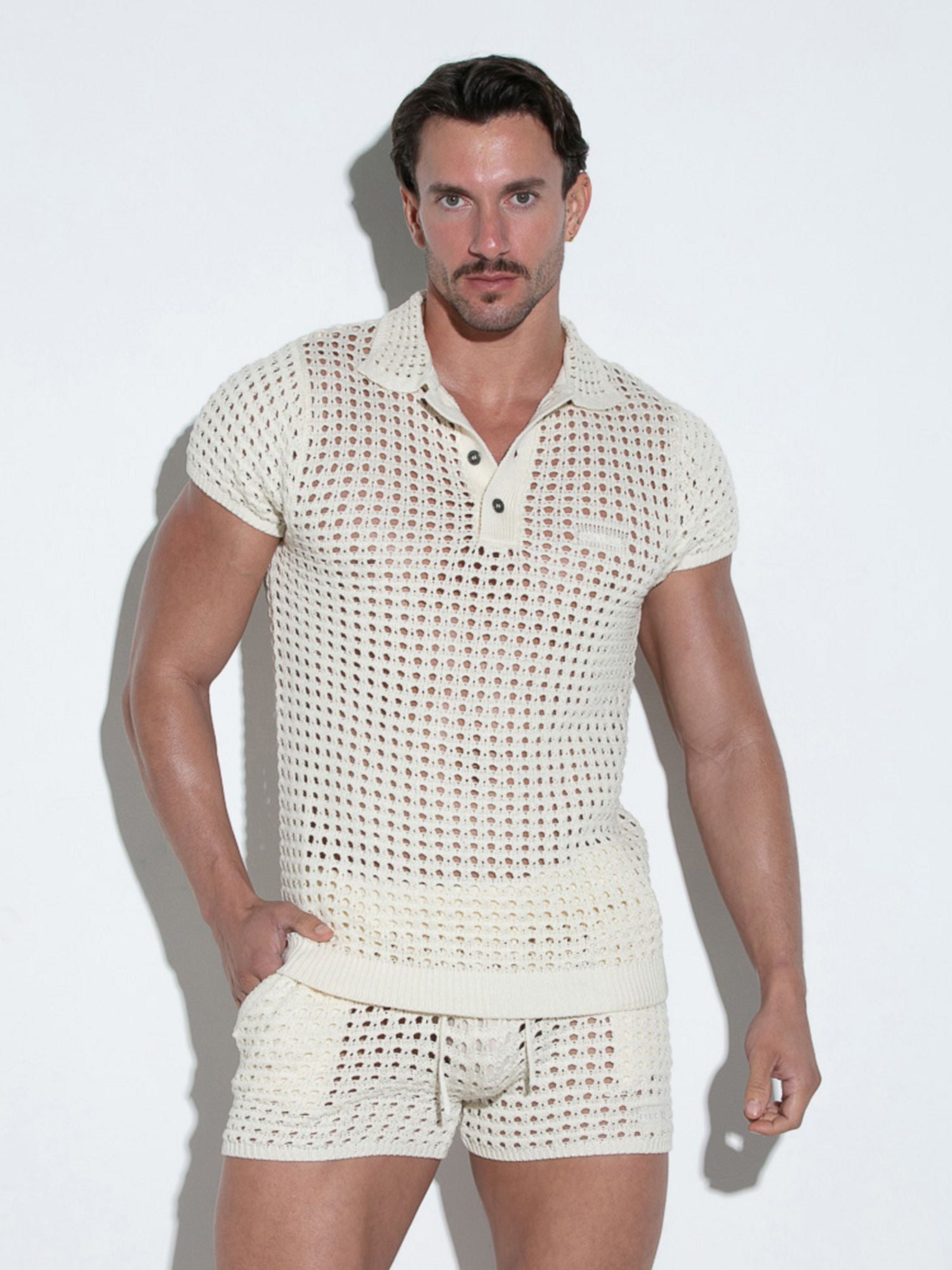 CODE 22 CROCKET KNIT POLO - 7007 Strick Polohemd Code 22 Kleidung & Accessoires:Herren:Herrenmode:Shirts & Hemden:Freizeithemden & Shirts nudosz.myshopify.com