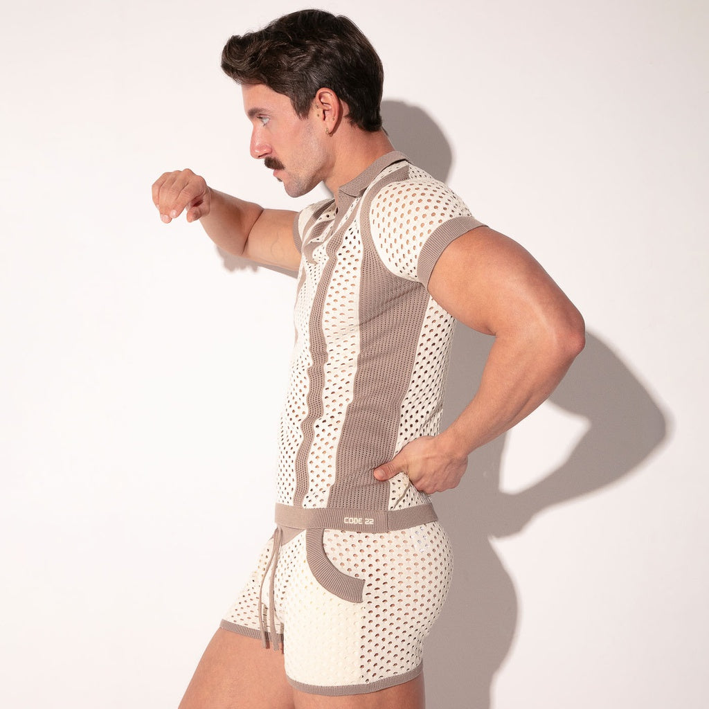 CODE 22 MOSAIC POLO - 7017 Poloshirt, Polohemd