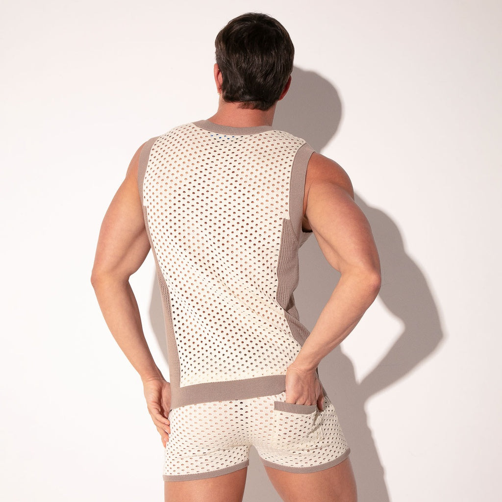 CODE 22 MOSAIC TANKTOP, ärmelloses Strickshirt 7018