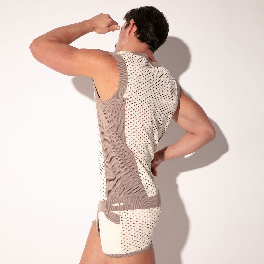 CODE 22 MOSAIC TANKTOP, ärmelloses Strickshirt 7018