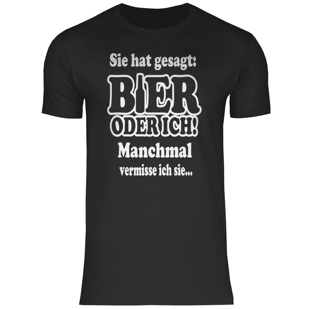 Herren T-Shirt Bier oder ich