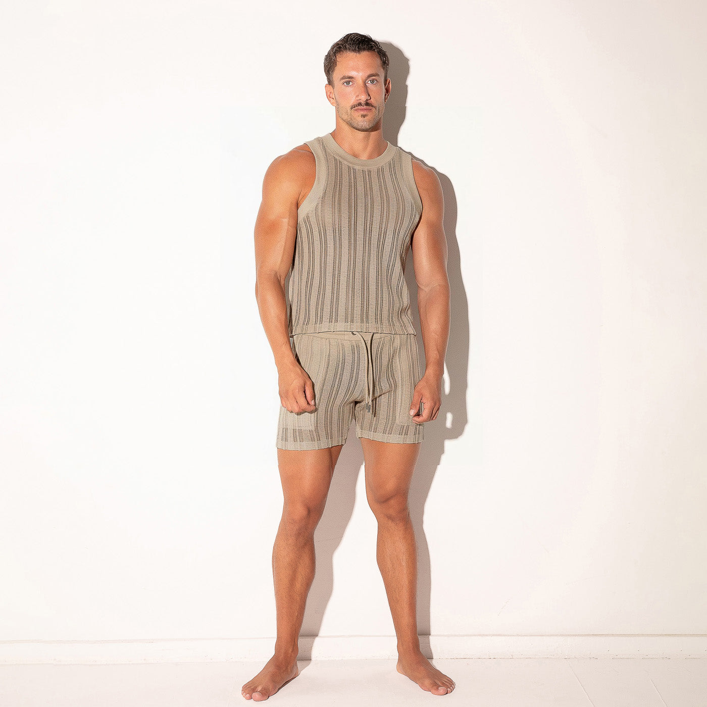 CODE 22 Openwork Jacquard  Tank Top - 9769