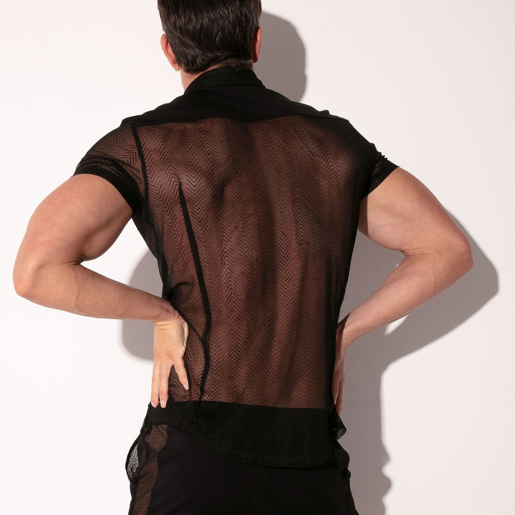 CODE 22 9824 ROCK Shirt, transparentes Nadelstreifen Hemd