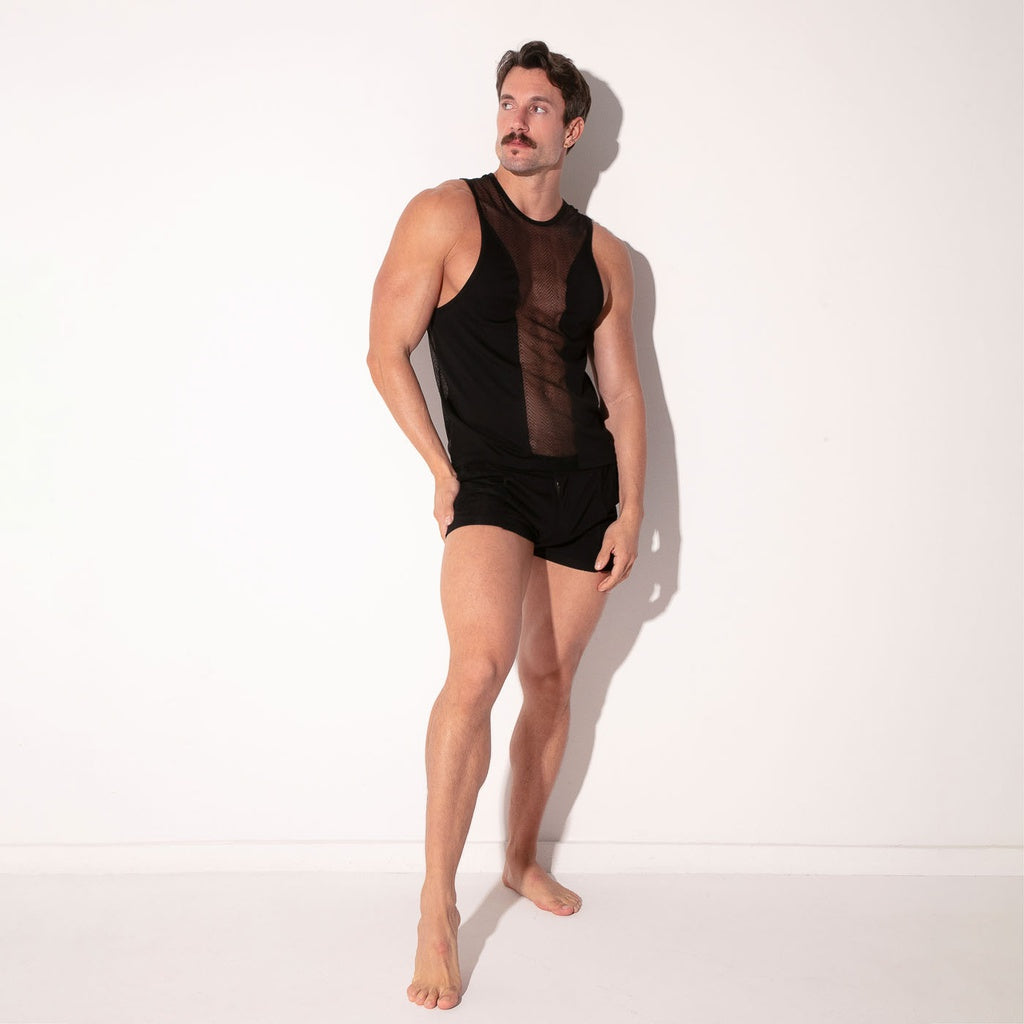 CODE 22 ROCK Tank Top 9826, Clubshirt mit feinen Nadelstreifen