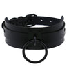 Leather Look Choker Collar