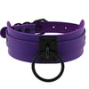 Leather Look Choker Collar