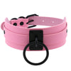 Leather Look Choker Collar