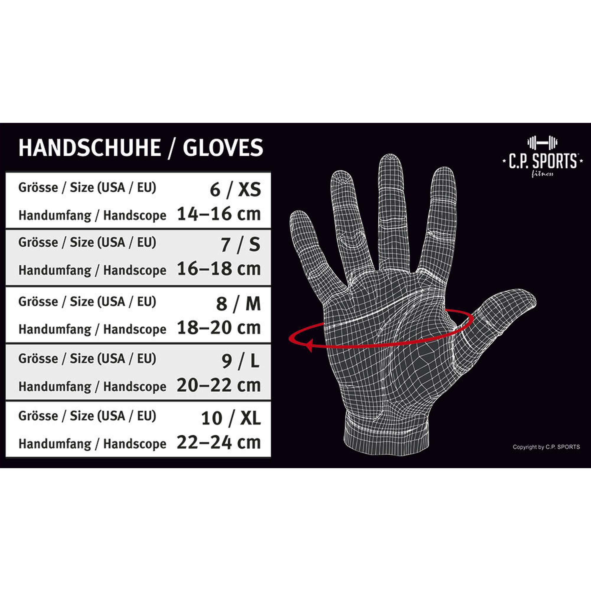 PROFI GRIP Bandagen Handschuhe - verschiedene Farben- C.P. Sports - F9