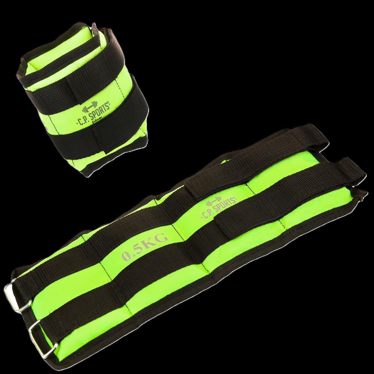 Gewichtsmanschetten 0,5 kg - neongrün (PAAR)