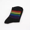 Regenbogen-Socken (Schwarz/Weiß mit Streifen)
