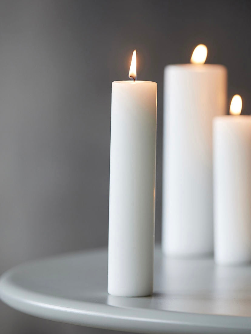 Stumpenkerze HD 4x20cm weiß