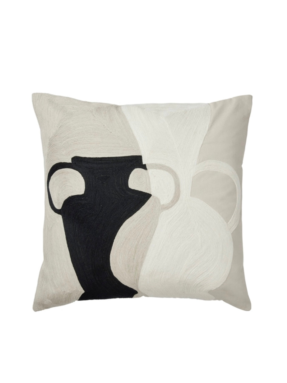 Dekokissen Eva schwarz/beige 50x50cm