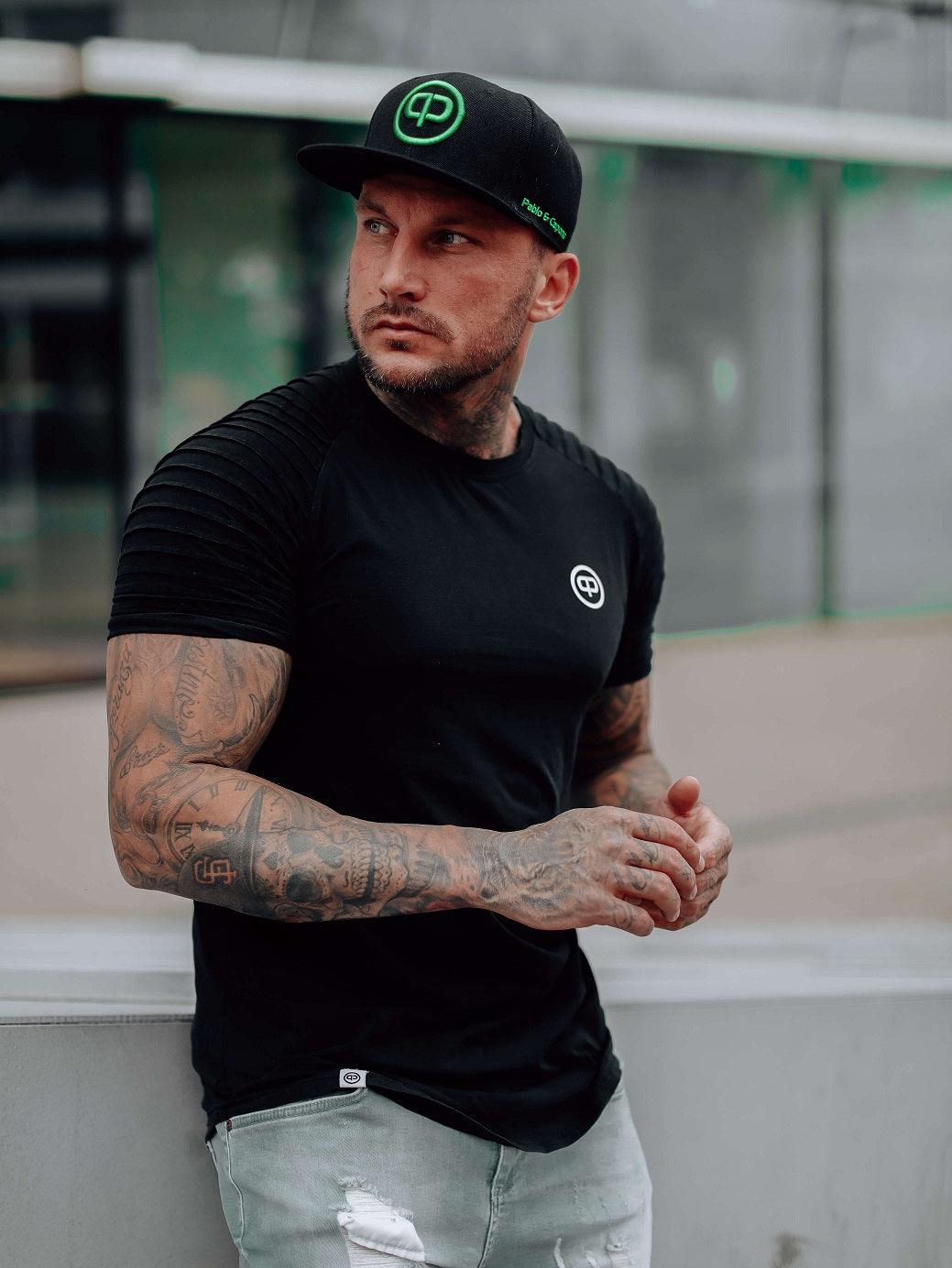 Snapback Cap - Black & Venom Green