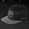 Snapback Cap - Black & Anthracite-Suede