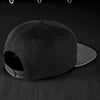 Snapback Cap - Black & Anthracite-Suede
