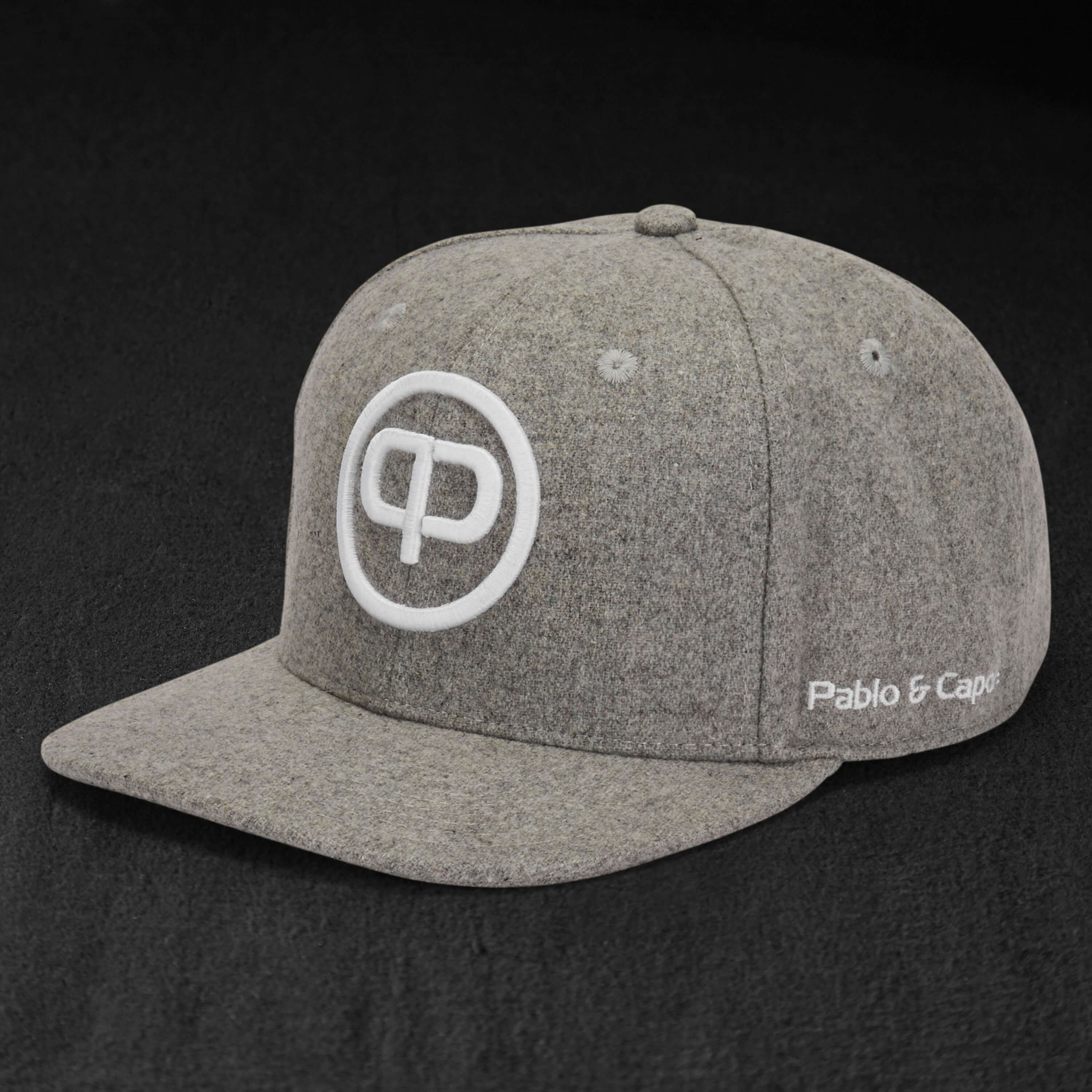 Snapback Cap - Granite & White Pablo & Capone Caps nudosz.myshopify.com