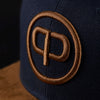 Snapback Cap - Navy Blue & Suede