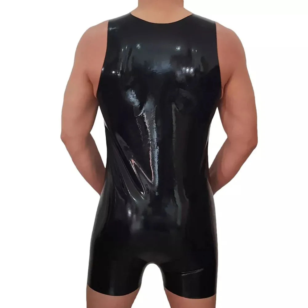 Herren Latex Weste aus Gummi – körpernahes Fetish Trikot