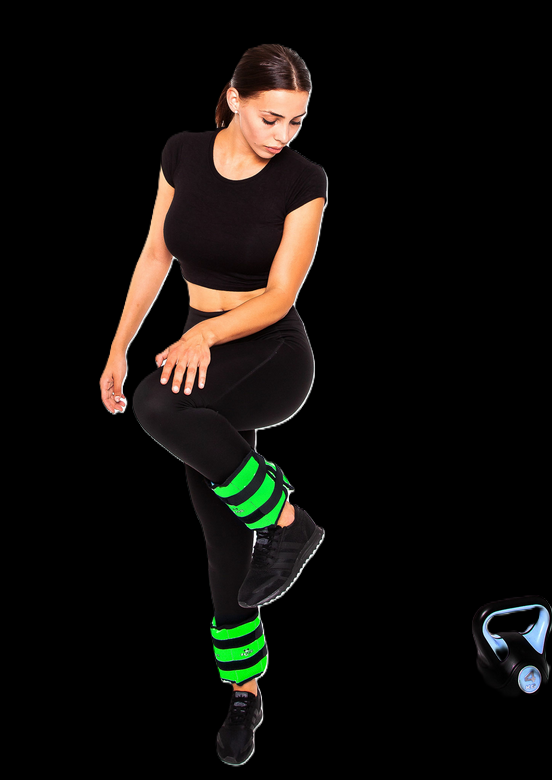 Gewichtsmanschetten 0,5 kg - neongrün (PAAR)