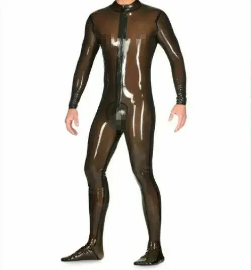 Latexanzug 100% Latex Gummi Wetlook Smokegrey 0.45mm