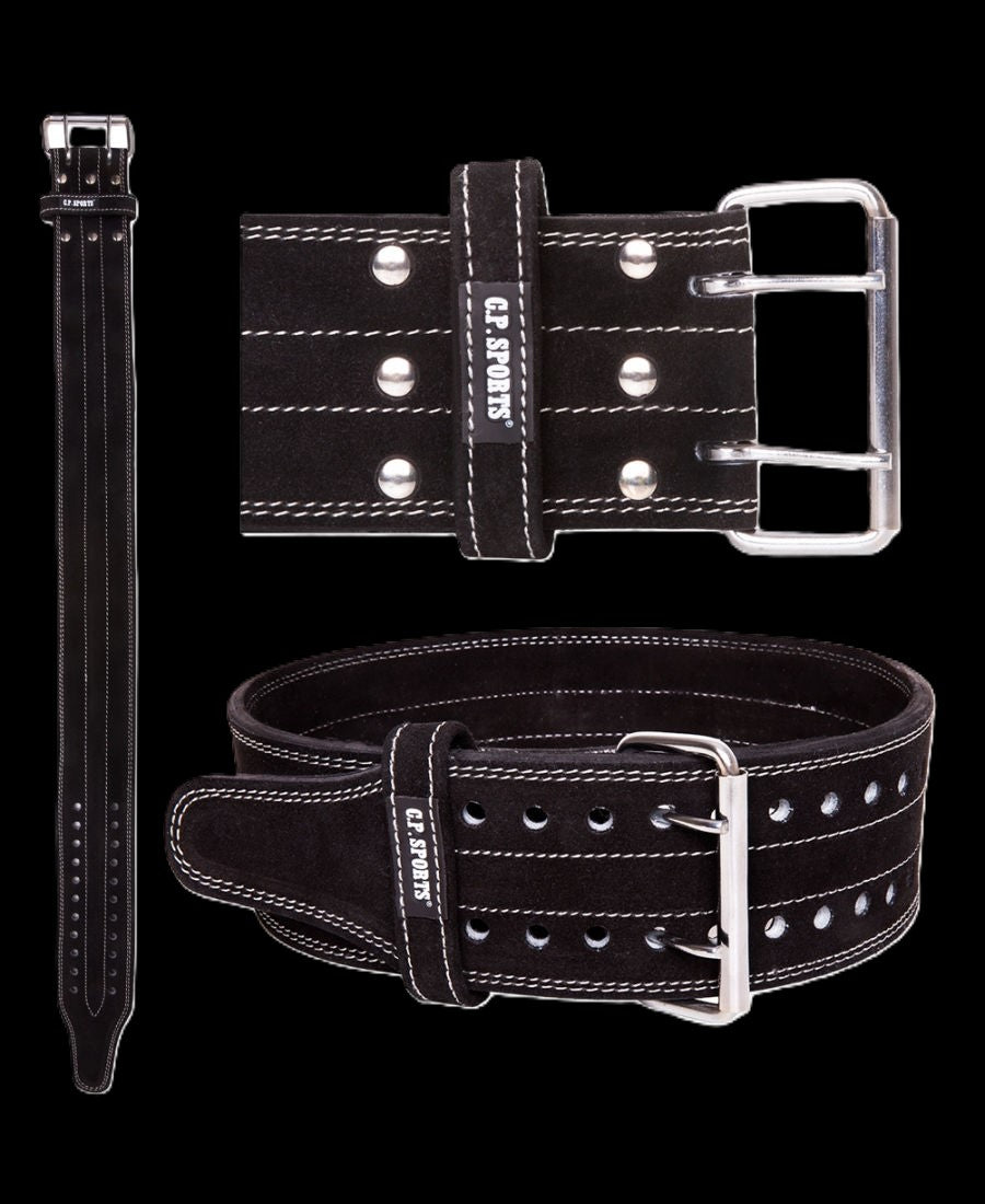 Powerlifting Gürtel Gewichthebegürtel - Leder - Schwarz - T-8 C.P. sports