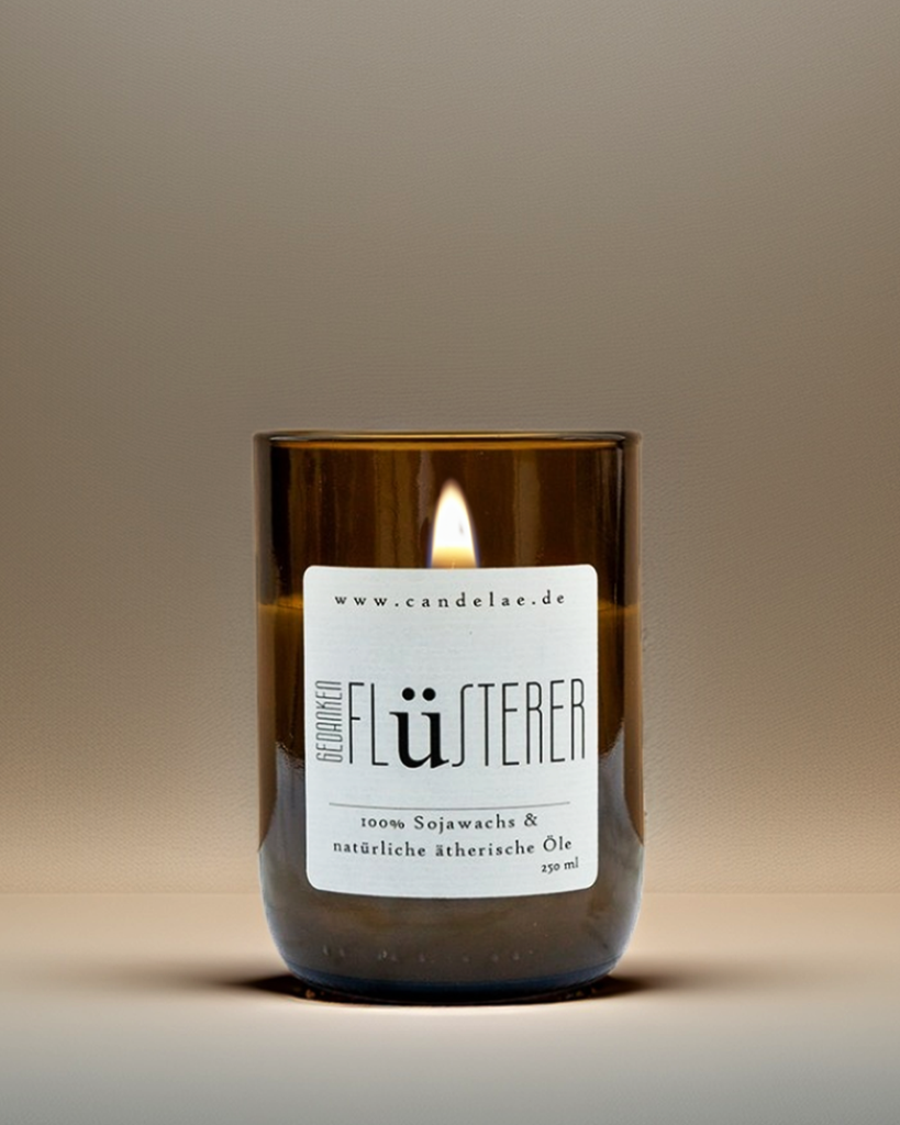 Gedankenflüsterer – Duftkerze aus Sojawachs mit erfrischenden ätherischen Ölen für Klarheit und Konzentration