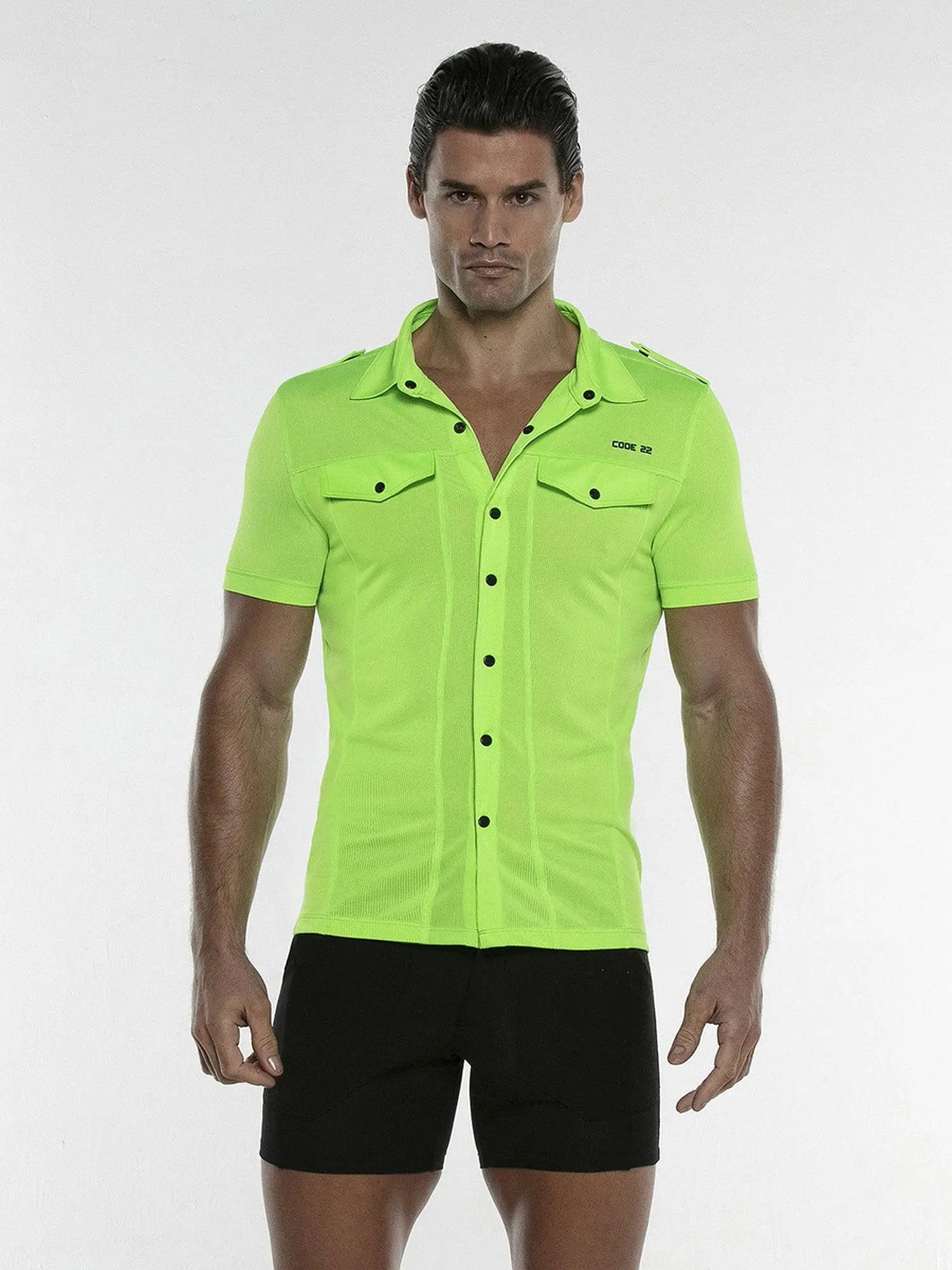 CODE 22 VIVID SHIRT - 9610 Herren Slim Fit Freizeithemd - noodosz