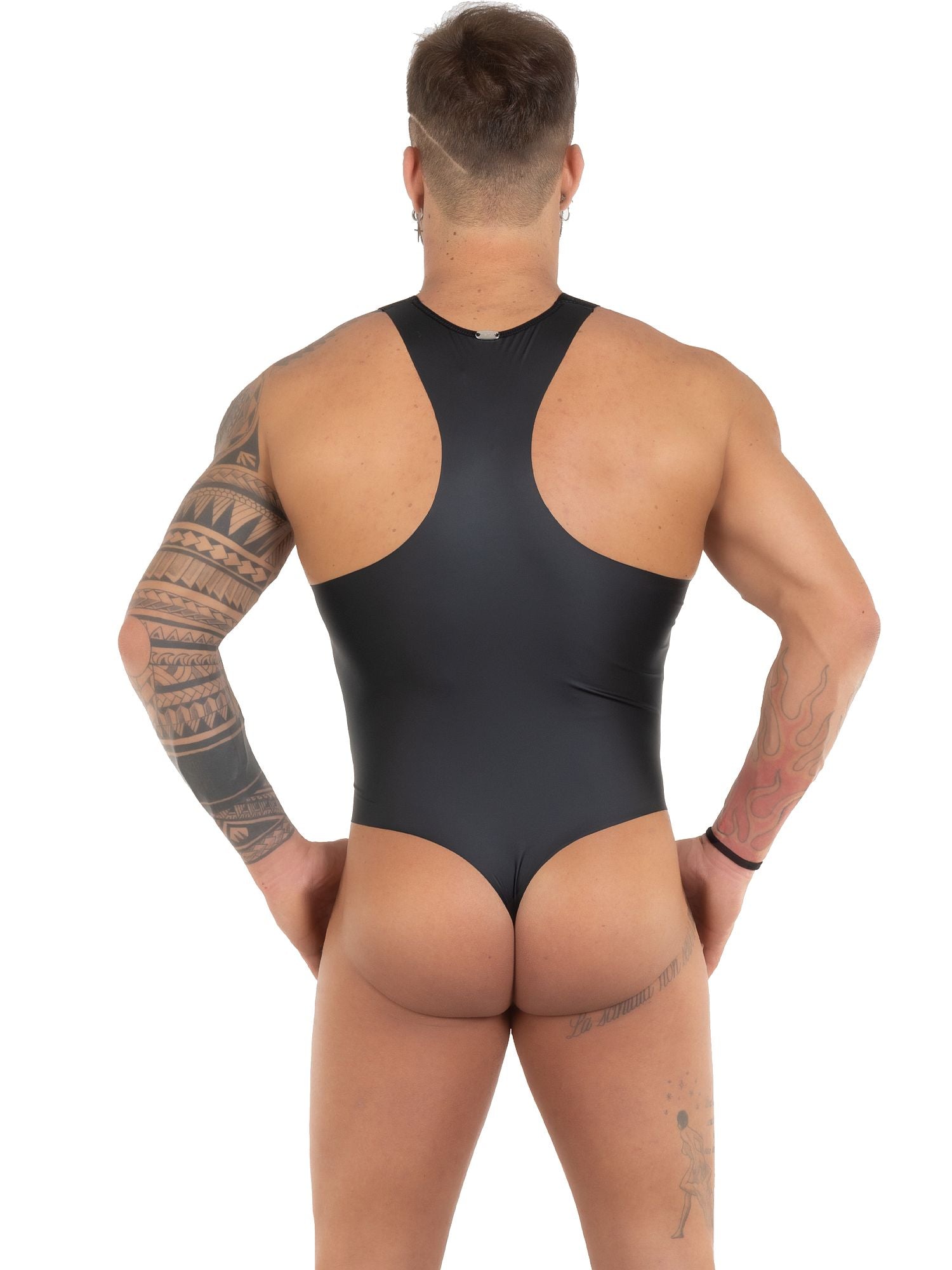 EROS VENEZIANI 7509 WETLOOK BODY - Singlet Veganes Leder - noodosz