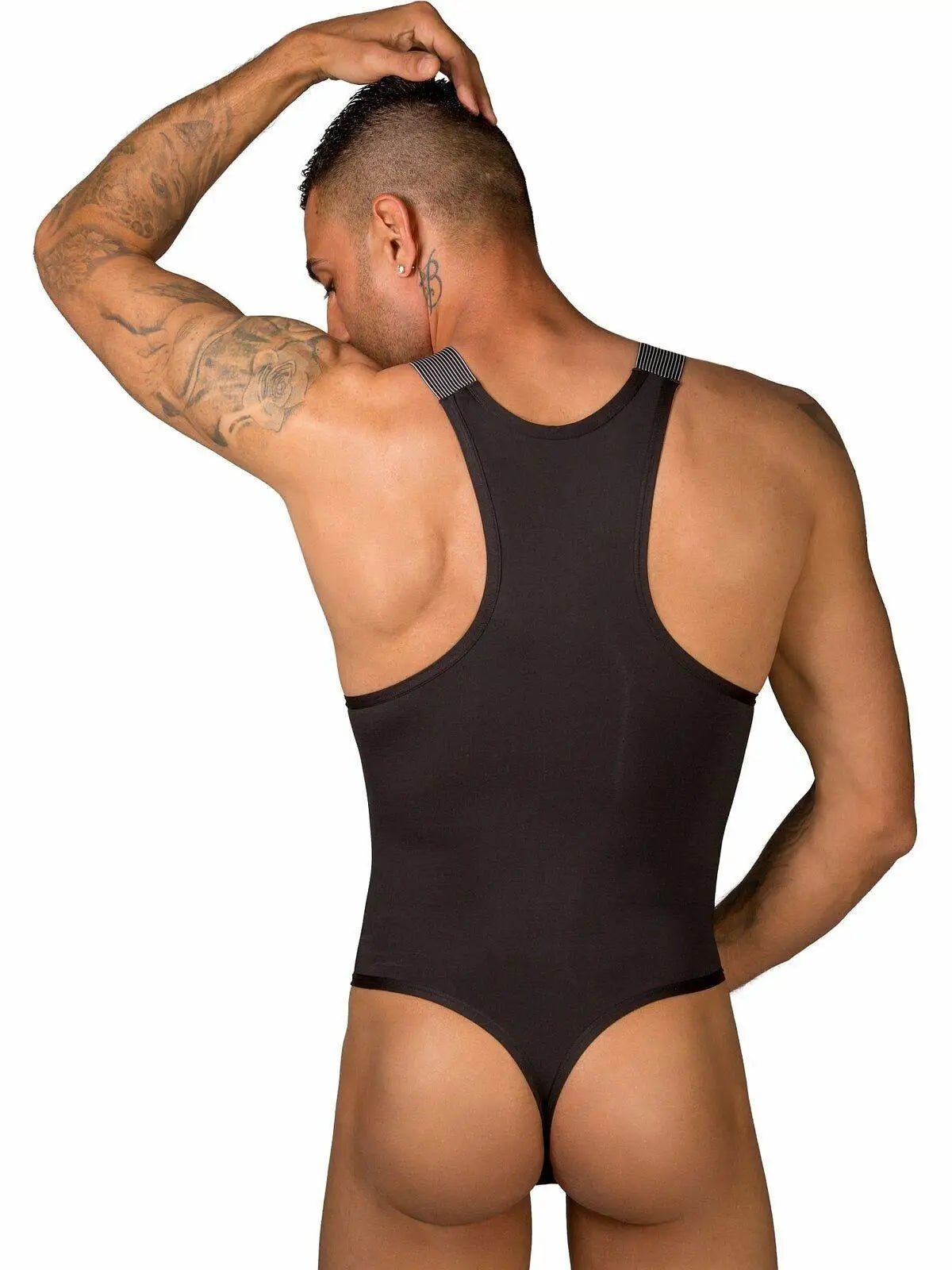 EROS VENEZIANI CB103 - Herren Body Bodysuit Overall Stretch Einteiler Singlet - noodosz
