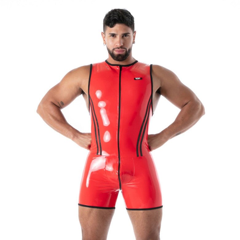 Full Zip Body Latex Second Skin Red - noodosz - TOF Paris - 