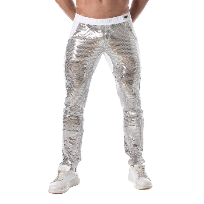 Glitter Pants Silver For Men