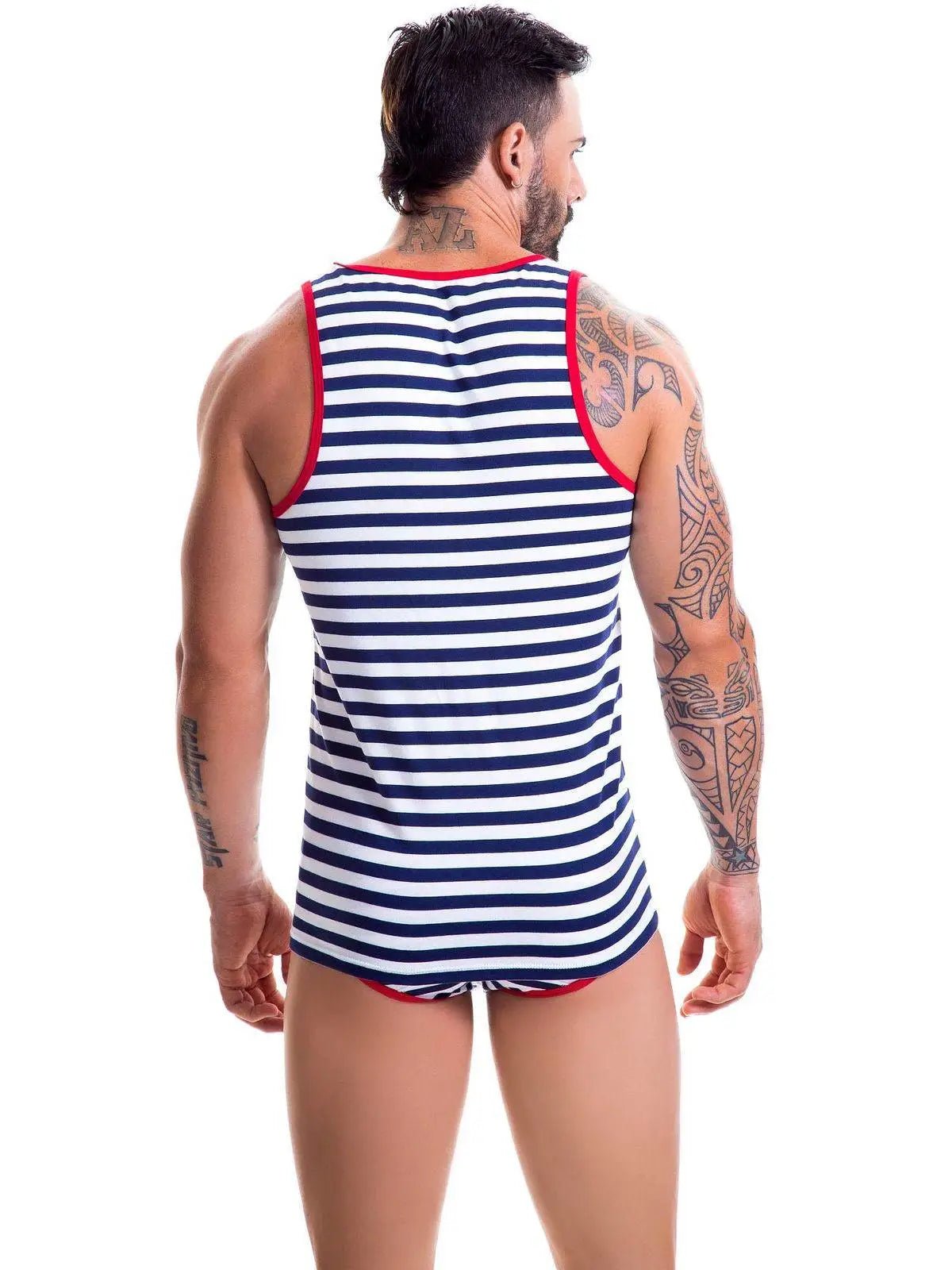 JOR 0390 NAVY Herren Tank Top Muscleshirt Muskelshirt bunt Training Shirt Achsel - noodosz