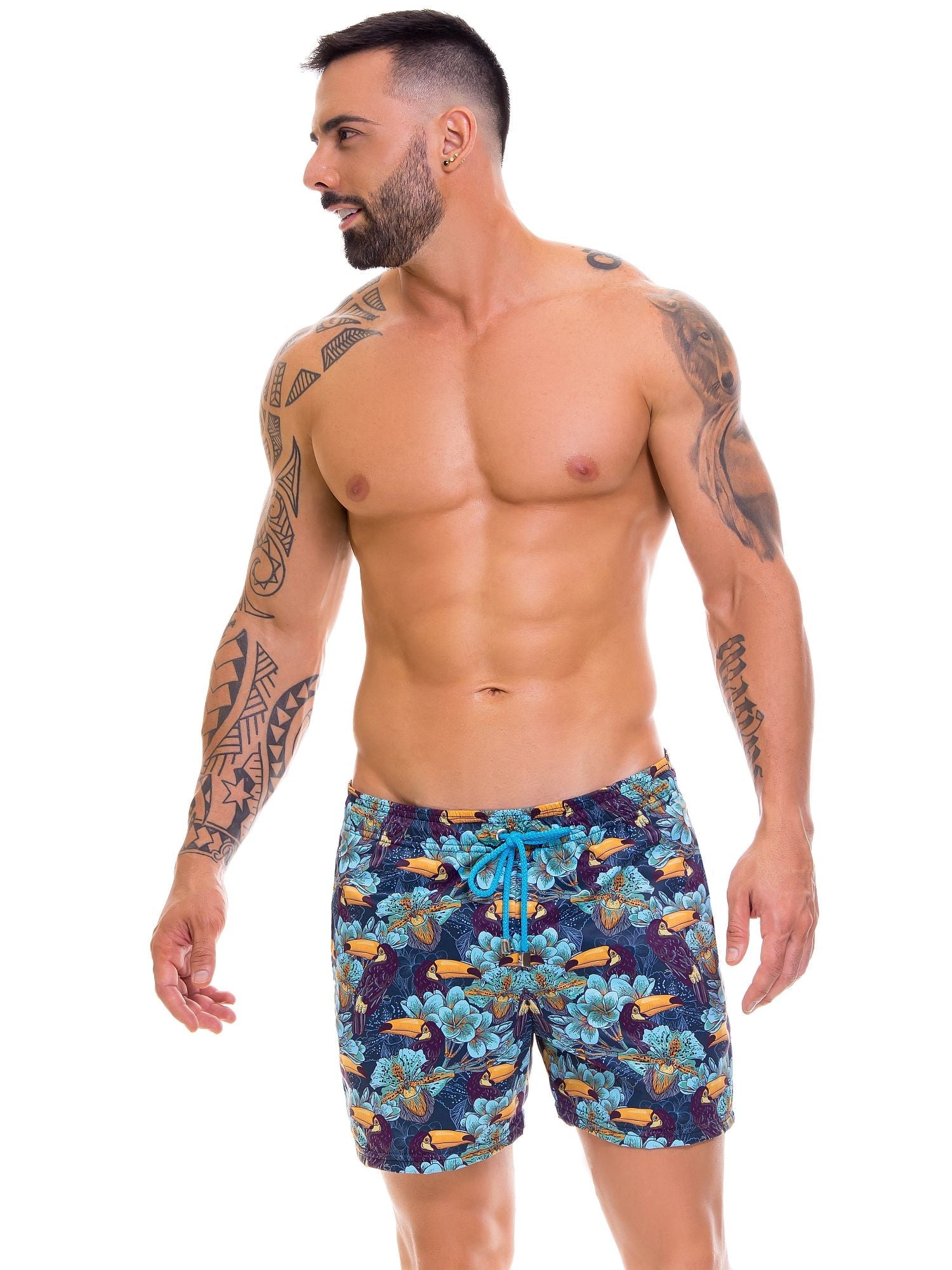 JOR 0668 TROPICAL Badeshorts, Boardshorts animal Print bedruckt - noodosz - Jor - Kleidung & Accessoires:Herrenmode:Bademode JOR 0668 TROPICAL Badeshorts, Boardshorts  animal Print bedruckt Jor Kleidung & Accessoires:Herrenmode:Bademode nudosz.myshopify.com