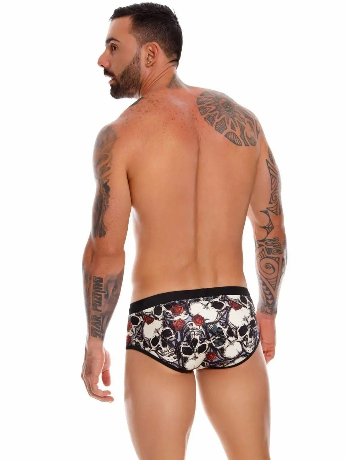 JOR 1035 WASABI Herren Badehose Badeslip mit Motiv Skull Totenkopf - noodosz