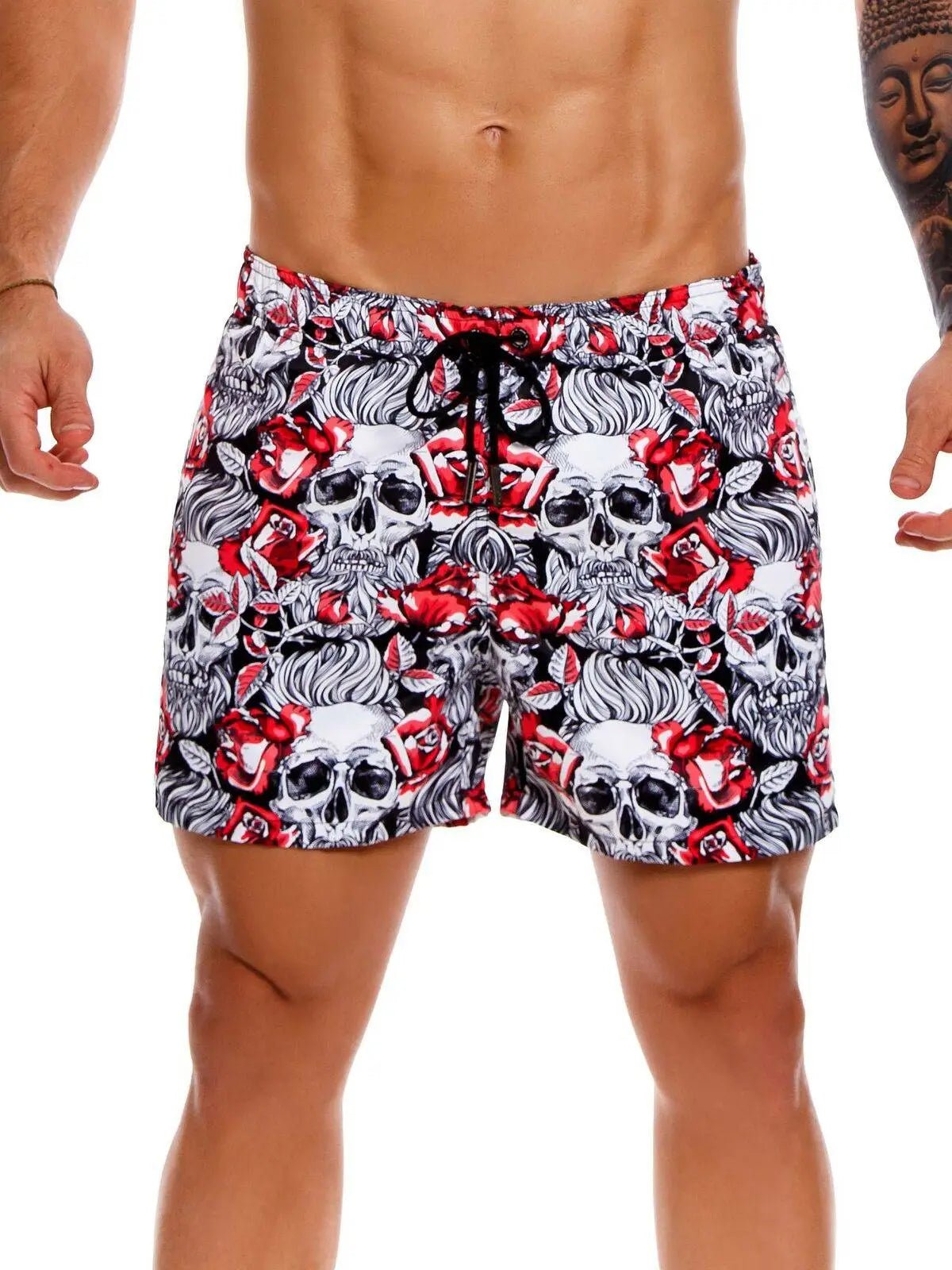 JOR 1164 DETROIT Boardshorts Badeshorts Surfershorts bedruck Skull Totenkopf - noodosz