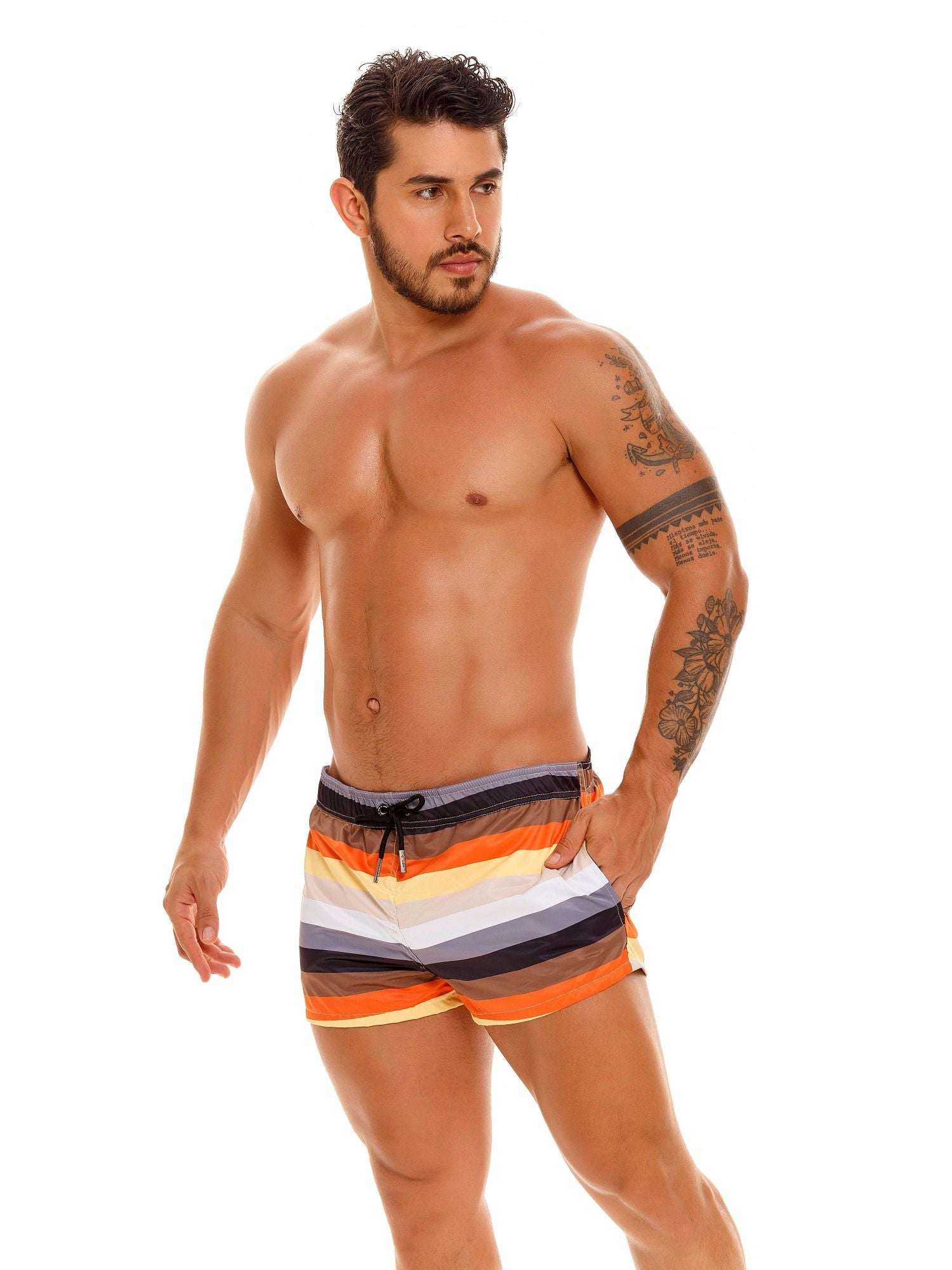 JOR 1909 BEARS Badeshorts - Streifen - noodosz JOR 1909 BEARS Badeshorts - Streifen Jor Kleidung & Accessoires:Herren:Herrenmode:Bademode nudosz.myshopify.com