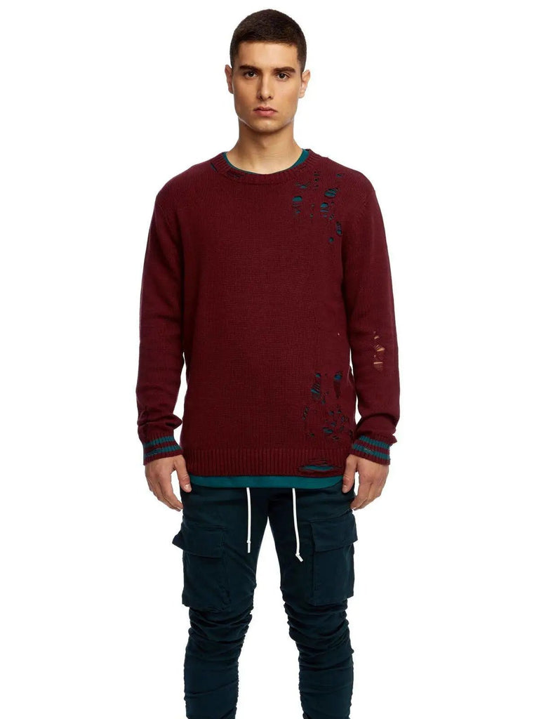 KUWALLA DESTROYED KNIT Sweater Strickpulli Langarm - noodosz KUWALLA DESTROYED KNIT Sweater Strickpulli Langarm, Gr. XL Kuwalla Kleidung & Accessoires:Herrenmode:Pullover & Strick nudosz.myshopify.com