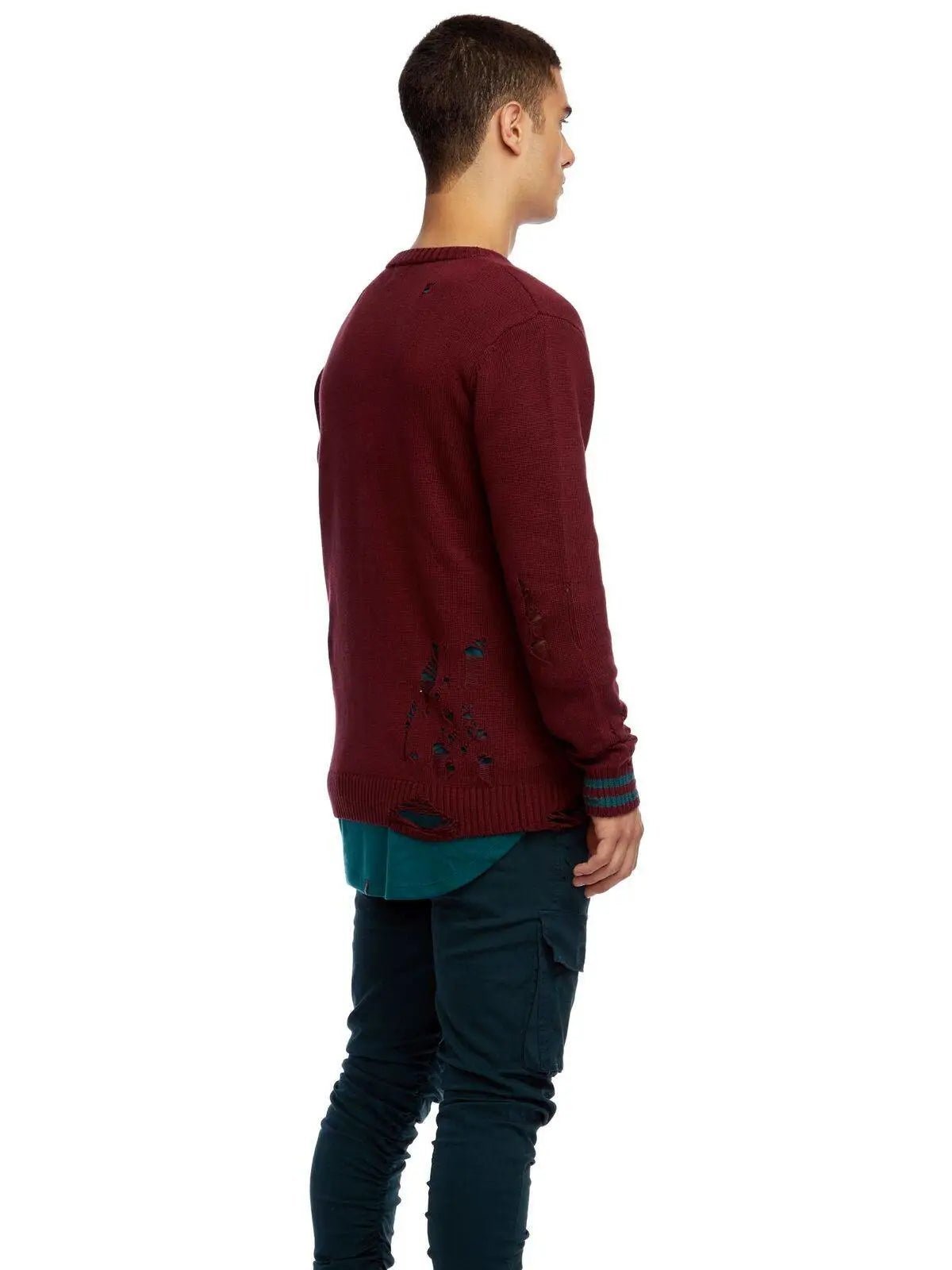 KUWALLA DESTROYED KNIT Sweater Strickpulli Langarm - noodosz KUWALLA DESTROYED KNIT Sweater Strickpulli Langarm, Gr. XL Kuwalla Kleidung & Accessoires:Herrenmode:Pullover & Strick nudosz.myshopify.com