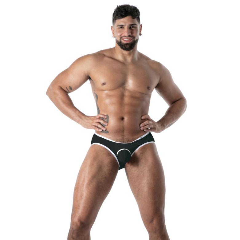 Mon Amour Microfiber Bottomless Brief Black - noodosz - TOF Paris - 