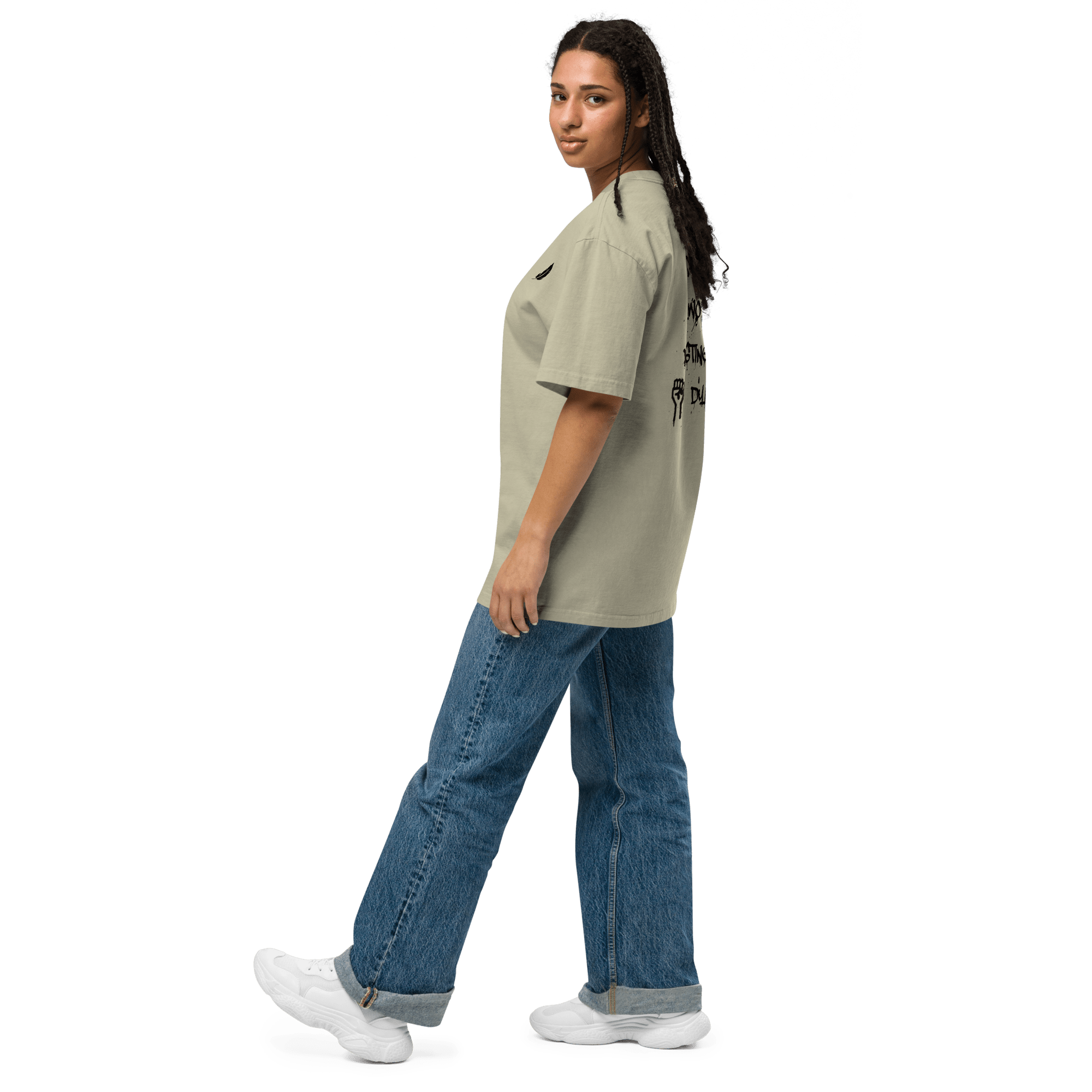 Oversized T-Shirt "LEARNING-DYING"