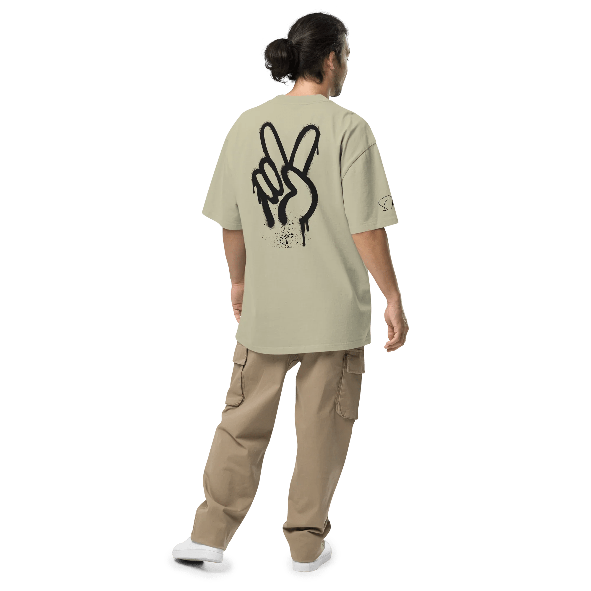 Oversized T-Shirt "Spray Peace", backprint